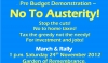 Pre budget demonstration - No to Austerity!